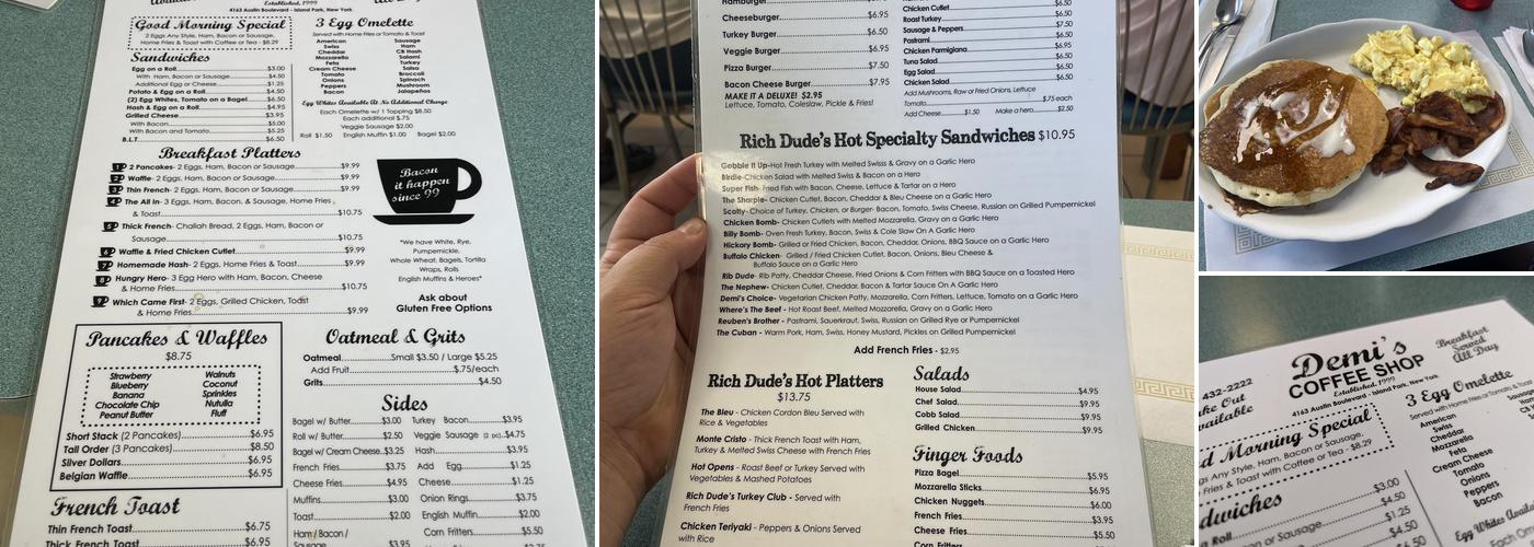 Demi's Place Menu