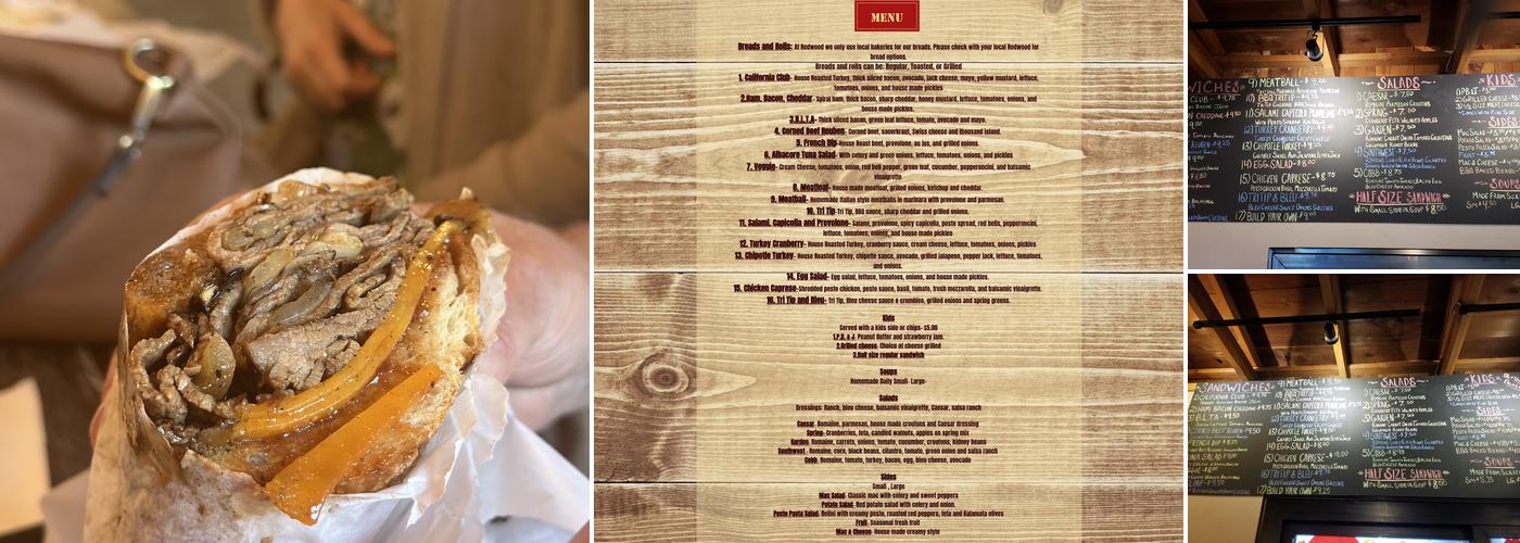 The Redwood Sandwich Co Menu