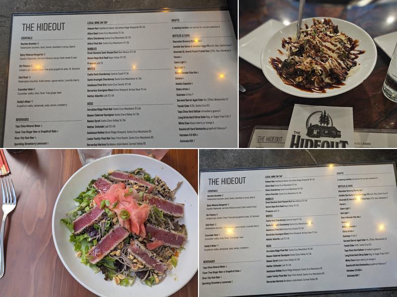 The Hideout Menu