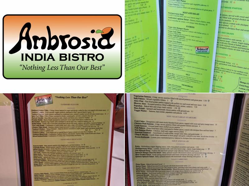 Ambrosia India Bistro- APTOS Menu