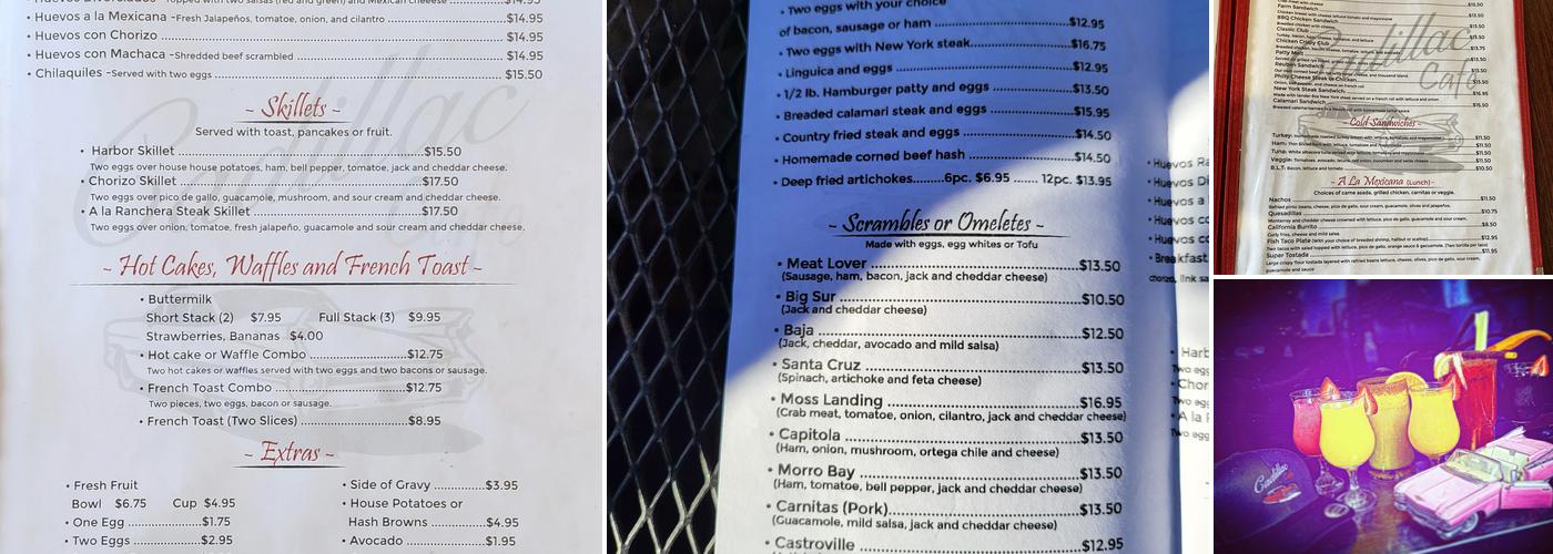 Cadillac Cafe Menu