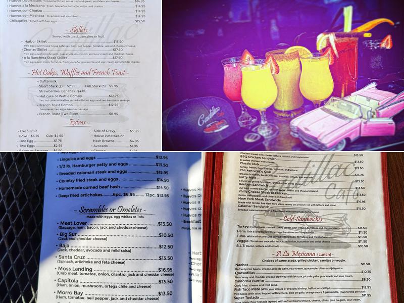 Cadillac Cafe Menu