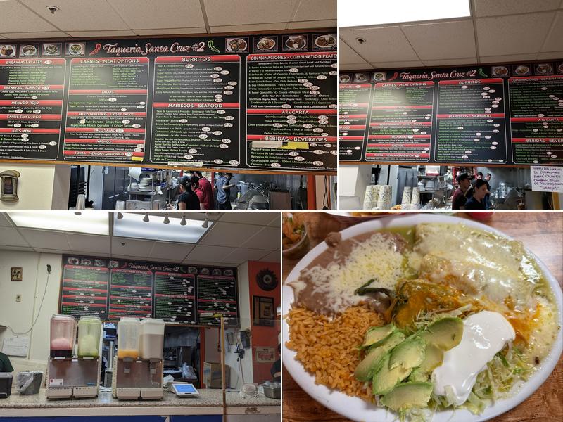 Taqueria Santa Cruz Menu