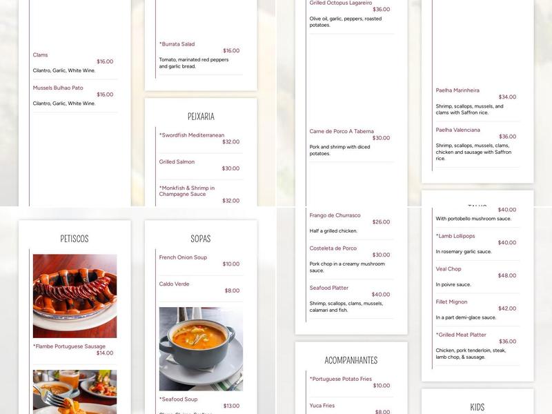 A Taberna Menu