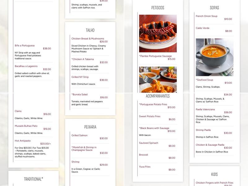 A Taberna Menu