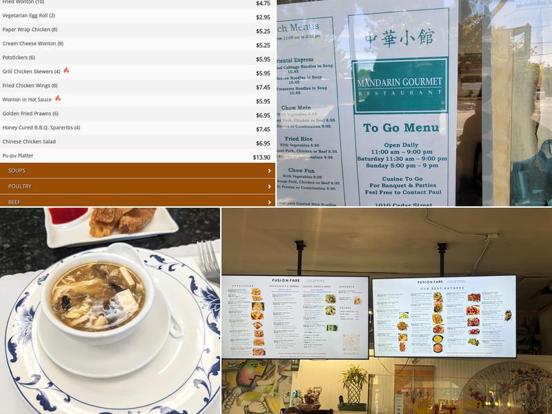 Mandarin Gourmet Menu