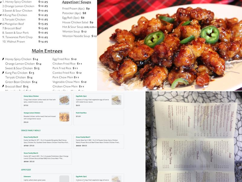 Kitchen Of Grace Menu