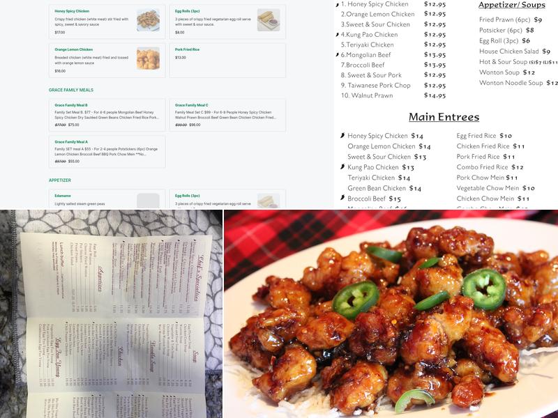 Kitchen Of Grace Menu