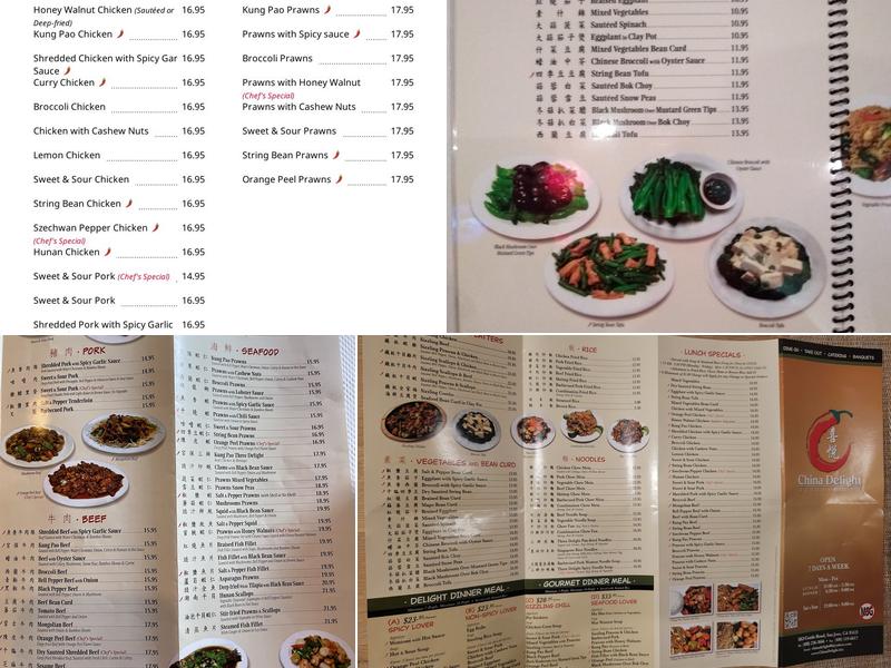 China Delight Menu