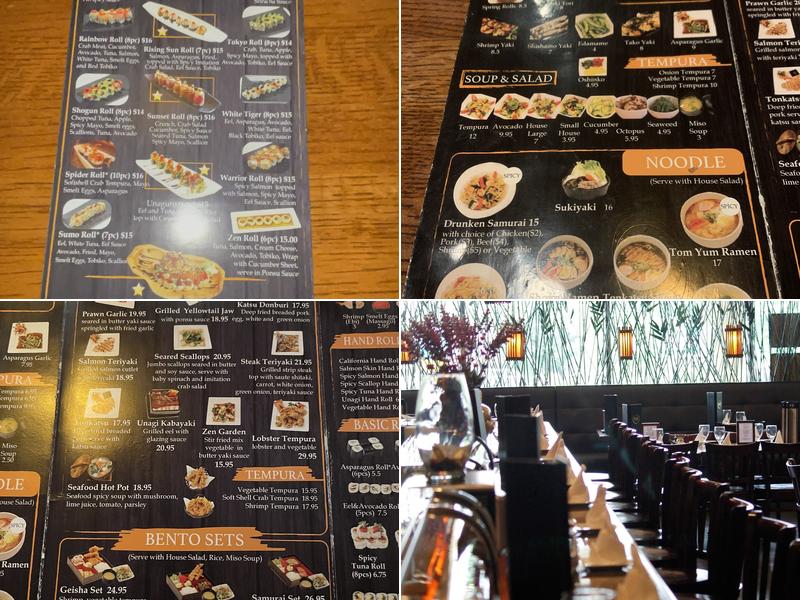 Fin Japanese Cuisine Menu