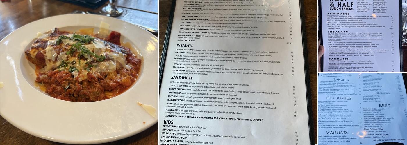 GIO Modern Italian Menu