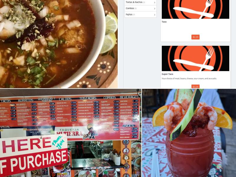 Taqueria Mi Tierra Menu