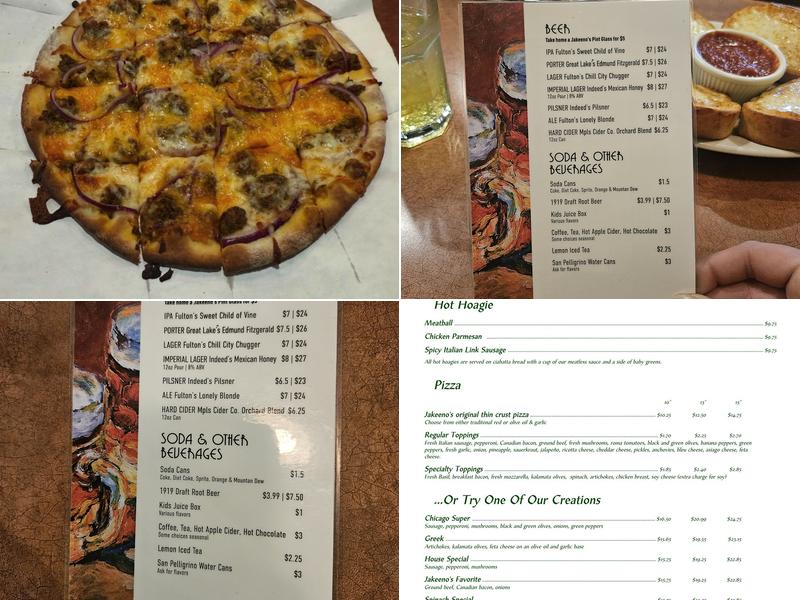 Jakeeno's Pizza & Pasta Menu