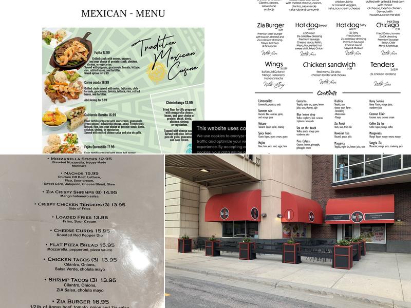 Bar Zia & Restaurant Menu