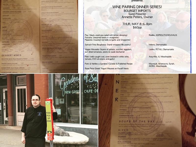 Gardens of Salonica Menu