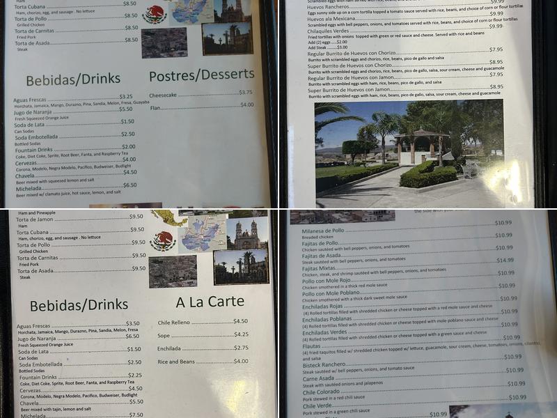 Las Isabelas Menu