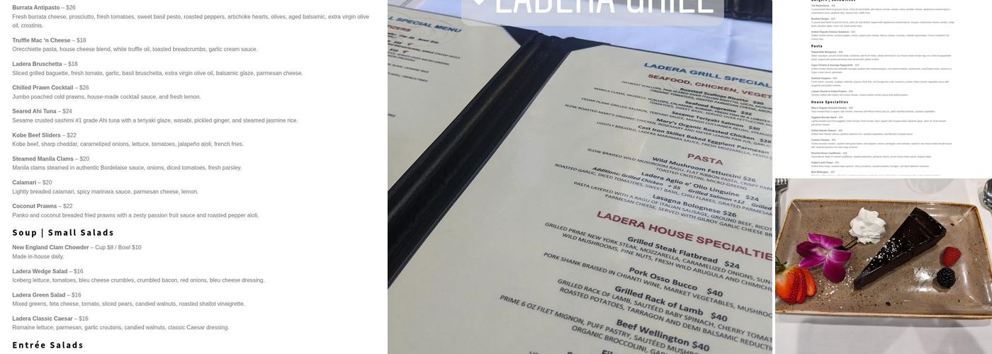 Ladera Grill Menu