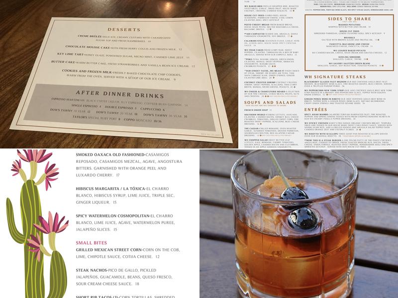 Willard Hicks Campbell Menu