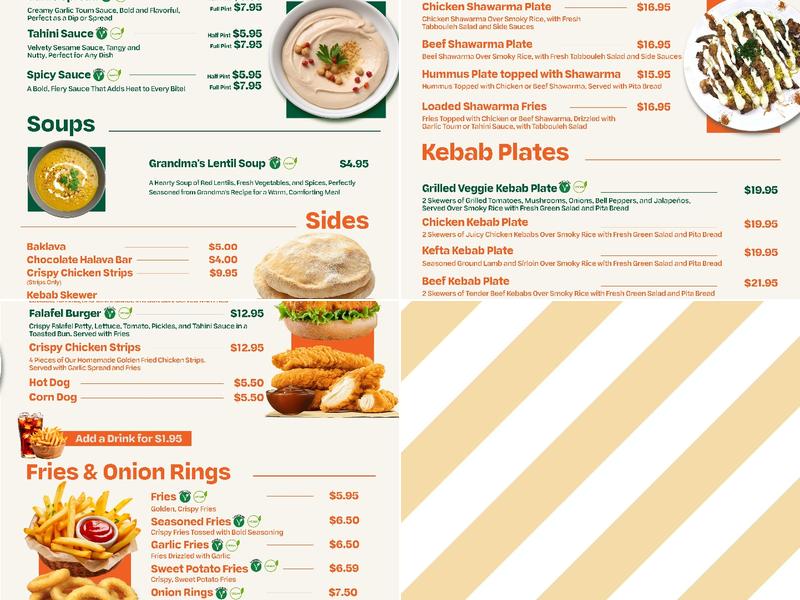 Mr. Falafel Menu