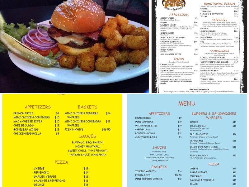 Sneaky Pete's Menu