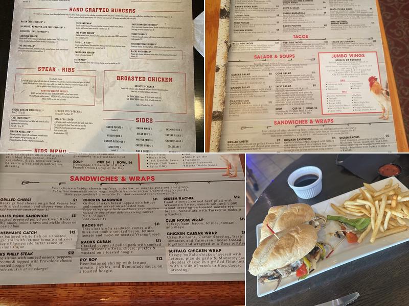 Racks Sports Bar & Grill Menu