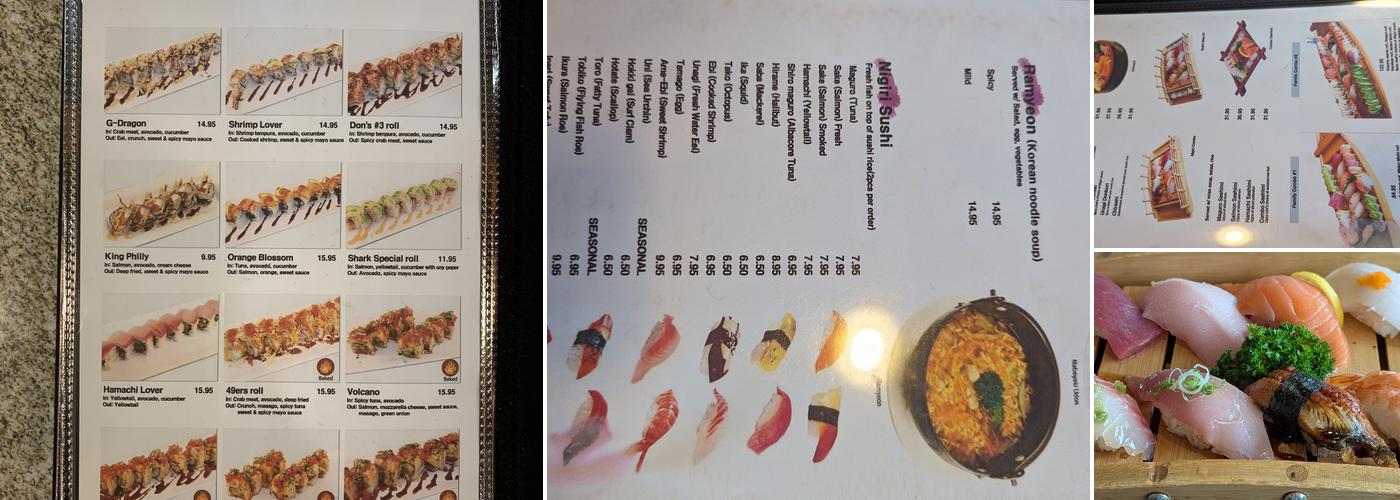 Sushi Nara Menu