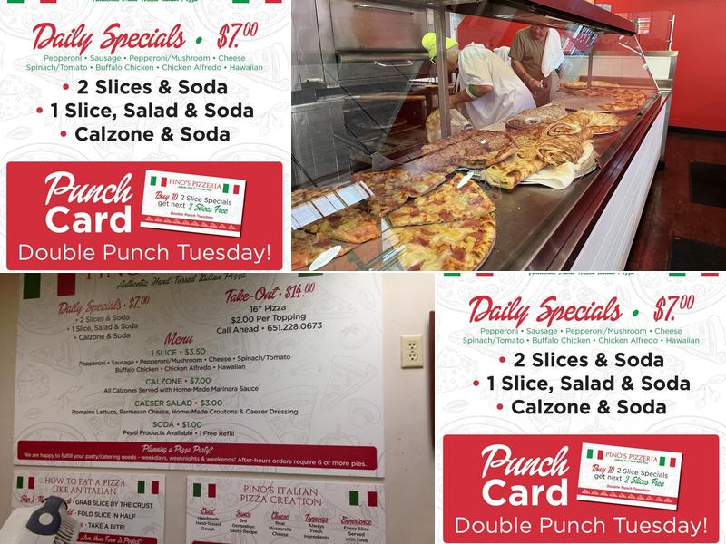 Pino's Pizzeria Menu