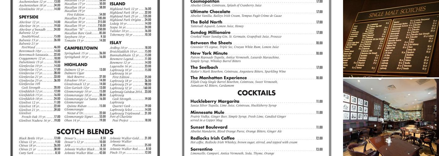 The St. Paul Grill Menu