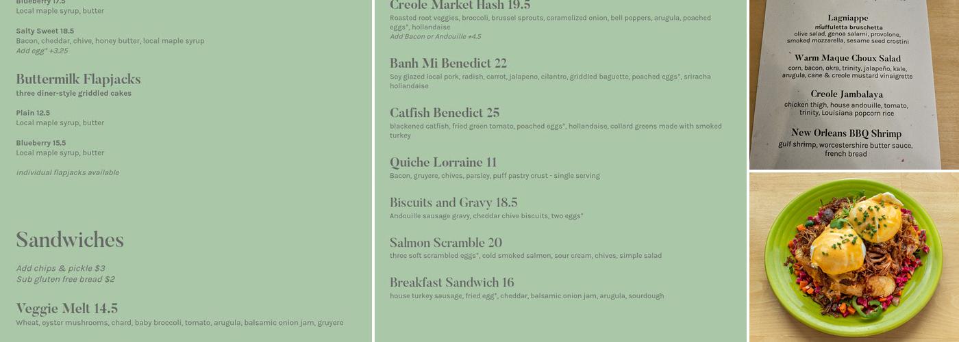 The French Hen Cafe Menu