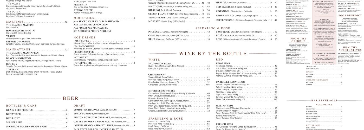 Downtowner Woodfire Grill Menu