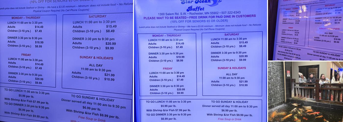 Star Ocean Buffet Menu