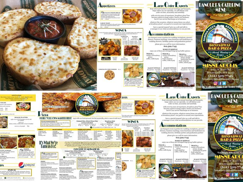Broadway Pizza Menu