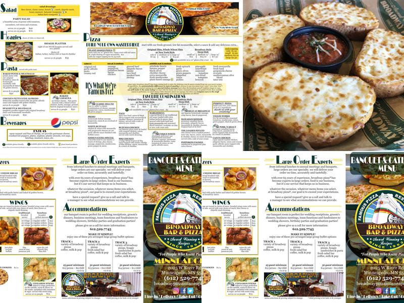 Broadway Pizza Menu