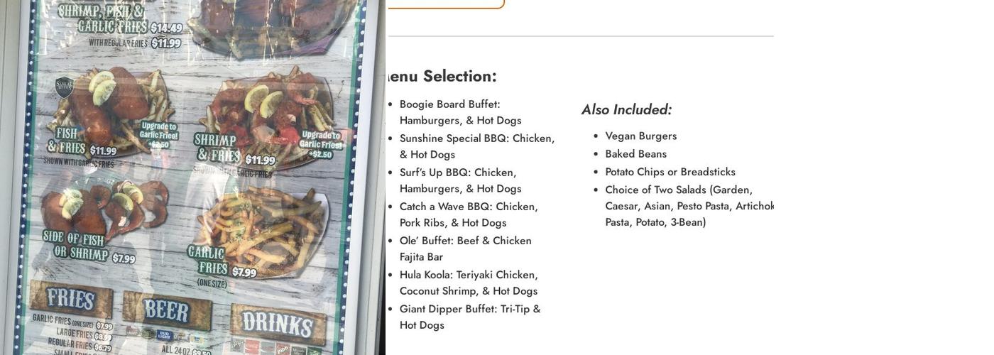 Main Beach Corndogs & Fries Menu