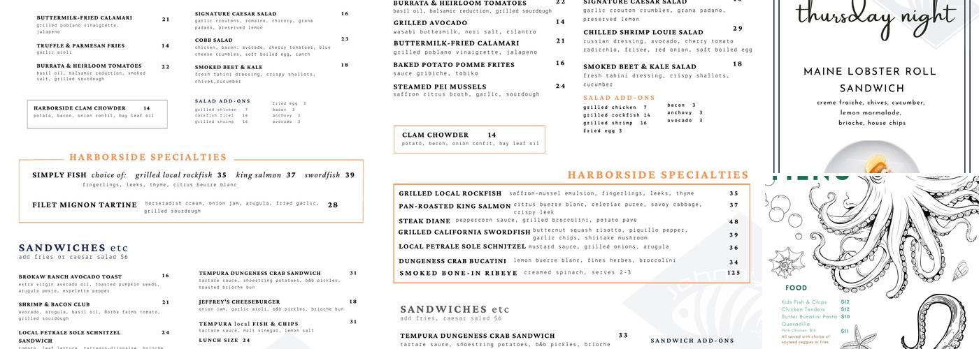 Johnny's Harborside Menu
