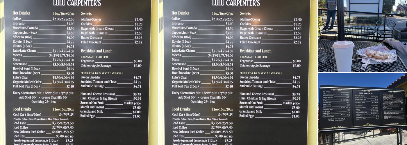 Lulus Midtown Menu