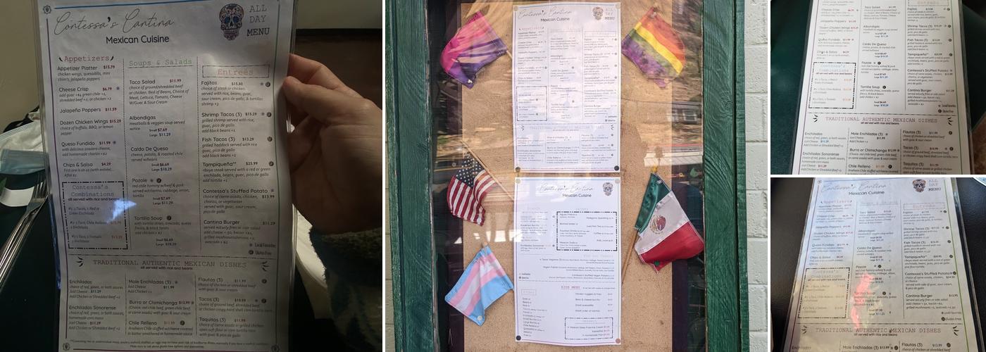 Contessa's Cantina Menu