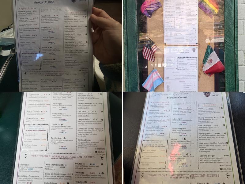 Contessa's Cantina Menu