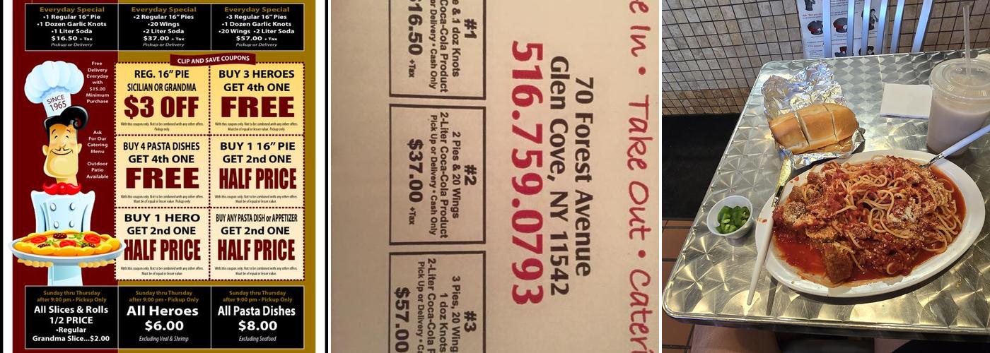 Delicious Pizzeria Menu