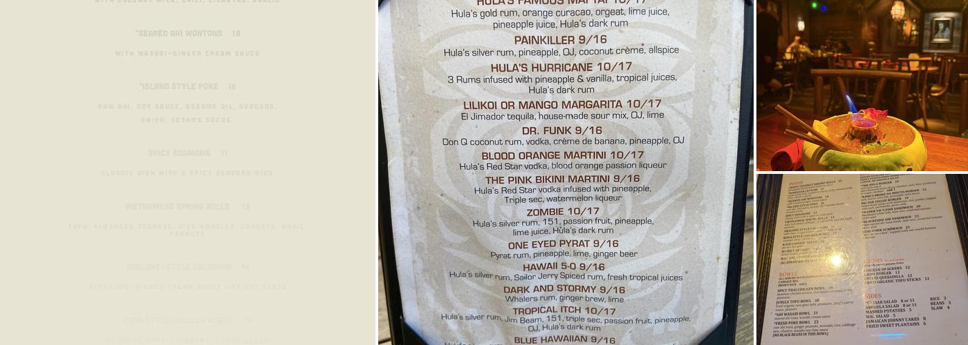 Hula's Island Grill Menu