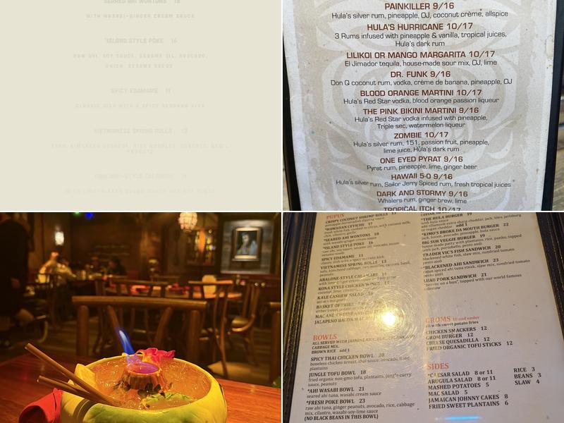 Hula's Island Grill Menu