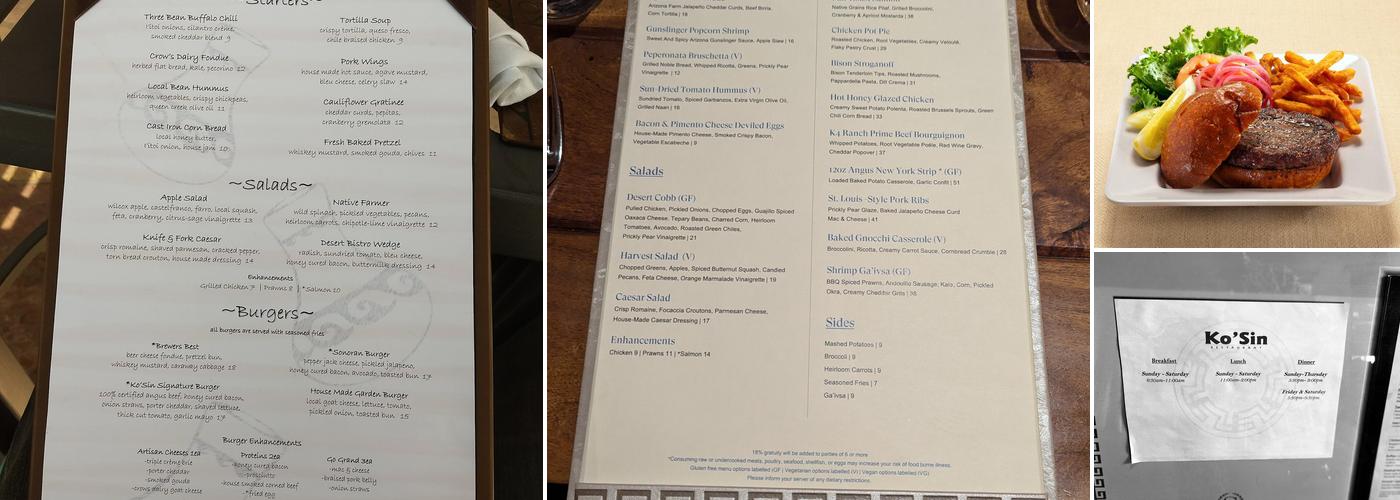 Ko'sin Menu