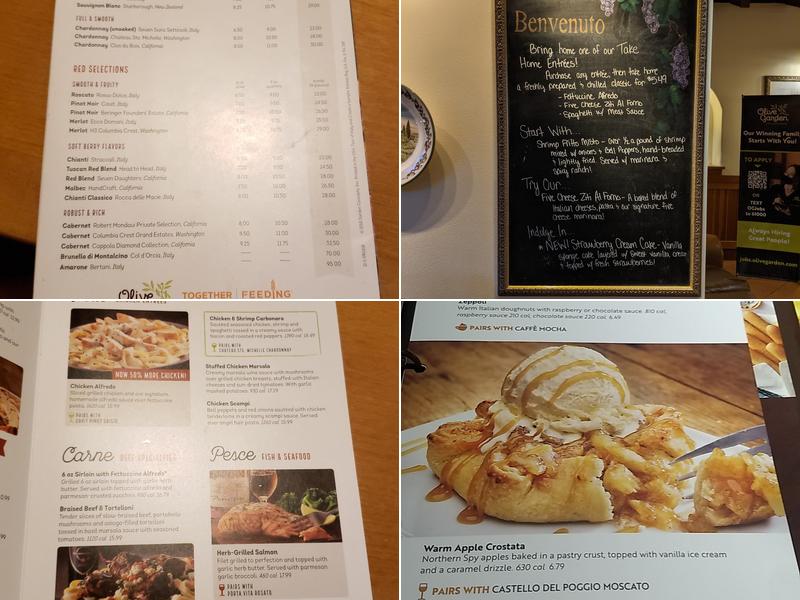Olive Garden Italian Restaurant Menu