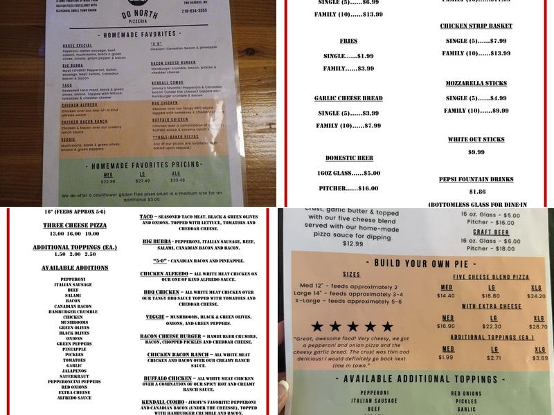 Do North Pizzeria Menu