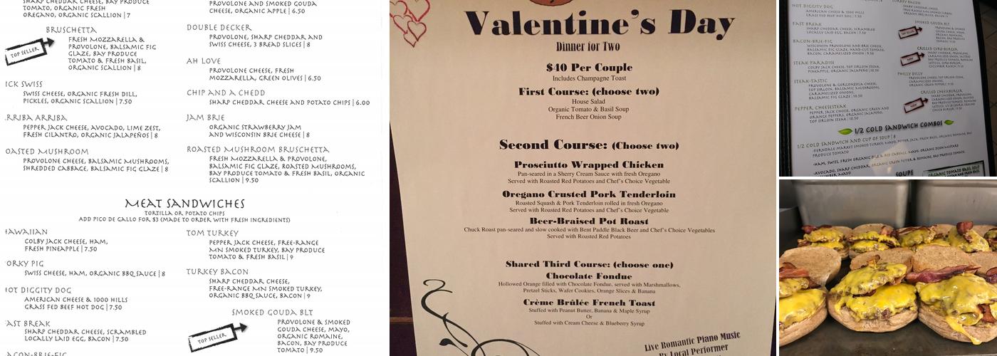 Toasty’s Sandwich Shop Menu