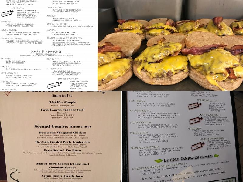 Toasty’s Sandwich Shop Menu