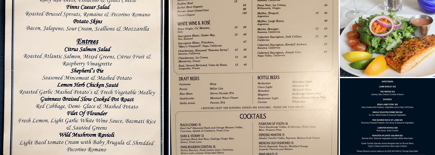Finn MacCools Menu