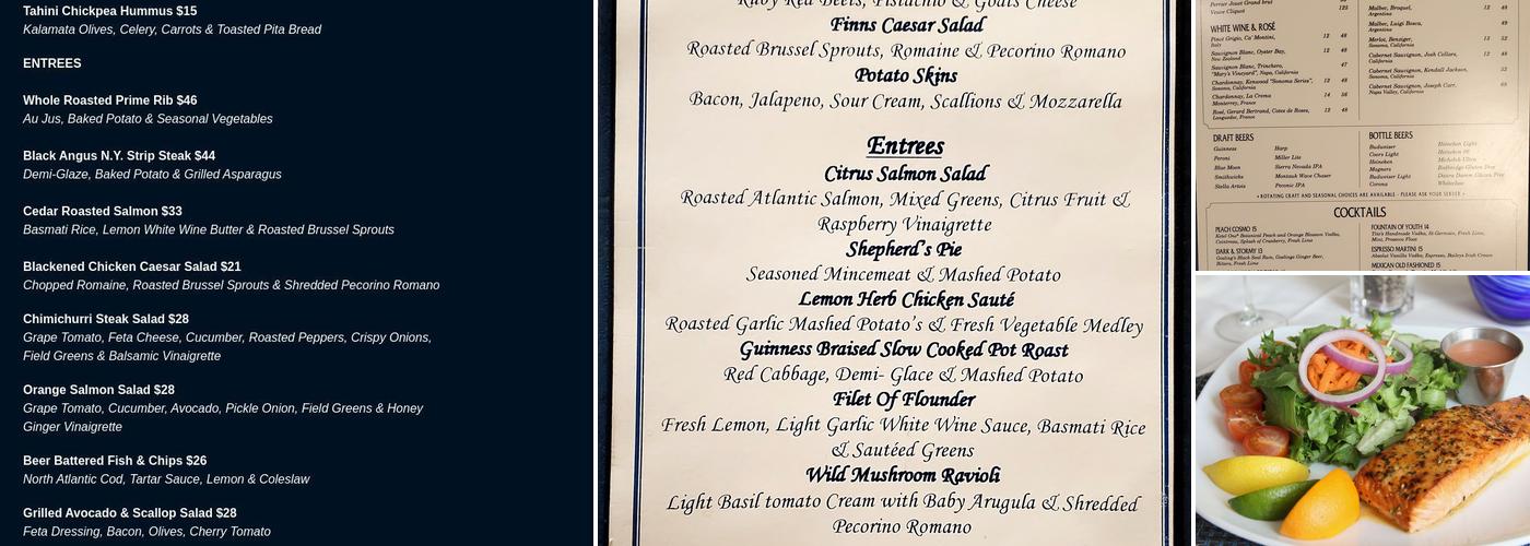Finn MacCools Menu
