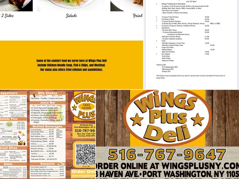 Wings Plus Menu