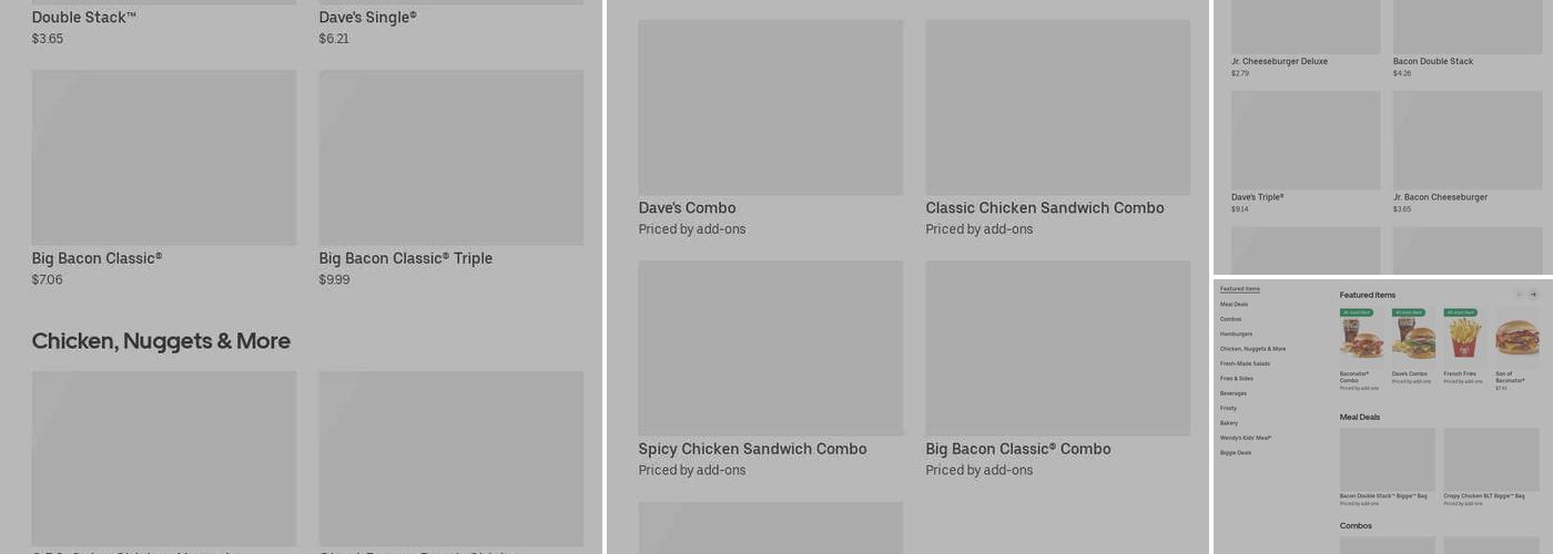 Wendy's Menu
